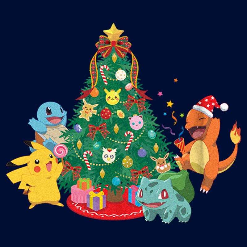 Boy's Pokemon Christmas Tree Characters T-Shirt, 2 of 5