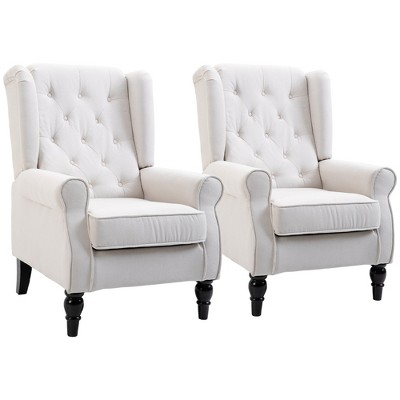 White shop wingback chair