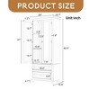 62.5'' Tall Storage Cabinet with Two Drawers for Bathroom - Leovsnove - 4 of 4