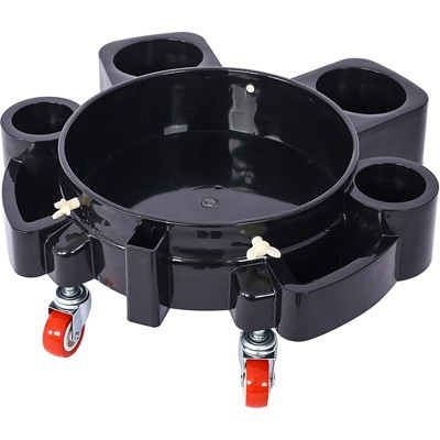 Heavy duty 5-gallon bucket cart with smooth rolling swivel casters and safety lock for car washing and detailing