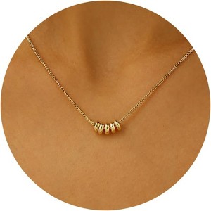 Gold Symbol Necklace for Women, 14K Gold Plated Infinity Star Evil Eye & Cross - 1 of 4