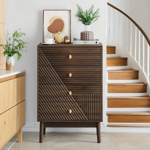 PAGED Dresser for Bedroom 3 Drawers Dresser with Handles and Wooden Legs for Living Room - 1 of 4