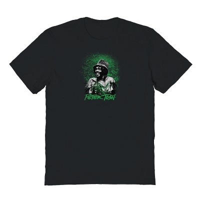 Peter Tosh Men's Ganja Patch Short Sleeve Graphic Cotton T-Shirt