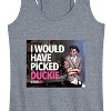 Women's - Pretty in Pink - Duckie and Blane Graphic Racerback Tank - 2 of 4