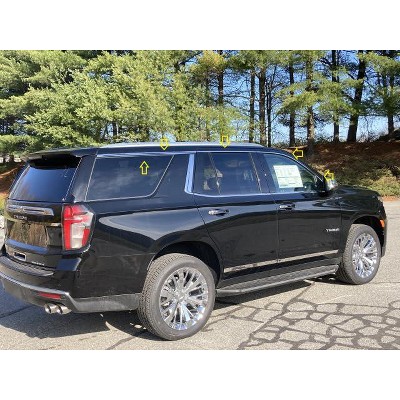 QAA WP61191 is a 10 Piece Stainless Steel Window Trim Package,NO Pillar Posts That is Compatible with The Chevrolet Tahoe 2021-2022