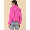 INSPIRE CHIC Women's Autumn Winter Cropped Notch Lapel Faux Fur Fluffy Jacket - 4 of 4