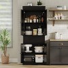 69" Freestanding Pantry Cabinet - Tall Kitchen Storage with Rattan Doors, Adjustable Shelves & Drawer for Living Room or Dining Room - 3 of 4