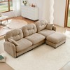 GDFStudio Elinor Chenille Upholstered Tufted Cushion Backrest Sectional Sofa Set with Ottoman - 2 of 4