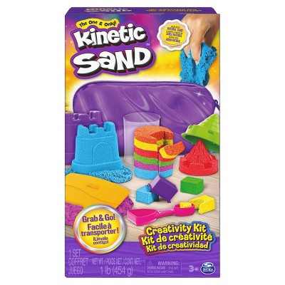 Kinetic Sand, Sandbox Playset with 1lb of Purple Kinetic Sand and