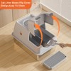 Stainless Steel Litter Box with Lid, Large Litter Box for Cats, Enclosed Removable Metal Litter Boxes with High Sided Enclosure & Scoop, Dog Proof - 3 of 4