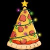 Men's Design By Humans Pizza Christmas Tree By leroystubbles T-Shirt - 2 of 4