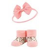 Hudson Baby Infant Girls Headband and Socks Giftset, Blush Rose, One Size - 3 of 4