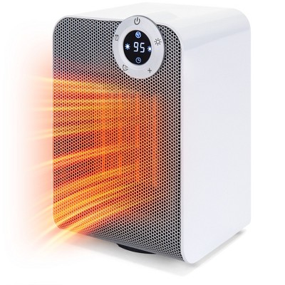 Best Choice Products 1500W Digital Compact Oscillating Desktop Space Heater w/Fan, Adjustable Thermostat - White