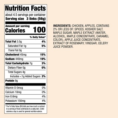 Apple & Maple Breakfast Chicken Sausage Mini Links - 9oz - Good & Gather™