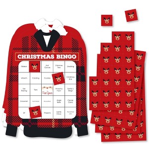 Big Dot of Happiness Jolly Santa Claus - Bingo Cards and Markers - Christmas Party Shaped Bingo Game - Set of 18 - 1 of 4