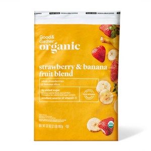 Organic Strawberry & Banana Frozen Fruit Blend - 32oz - Good & Gather™ - 1 of 3