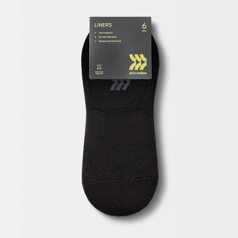 Women's Cushioned 6pk Liner Athletic Socks - All In Motion™ 4-10, 2 of 6