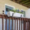 ACHLA Designs Small Cape Cod Rectangular Wrought Iron Outdoor Planter Box with Mounting Bracket White 22"x8" - 3 of 3