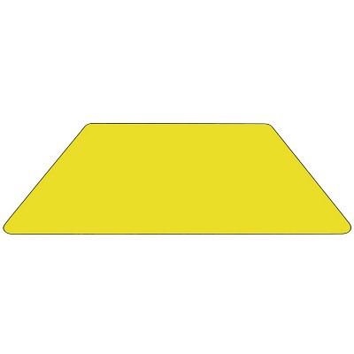 Sunny Trapezoid 22.5''W x 45''L Laminate Collaborative Activity Table
