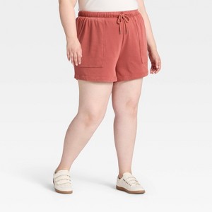 Women's Mid-Thigh Fleece Shorts - Universal Thread™ - 1 of 3