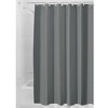 iDesign Solid Polyester Shower Curtain - 72" x 72" - Set of 2 - Gray - 3 of 4