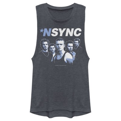 Juniors Womens NSYNC Attitude Pose Festival Muscle Tee