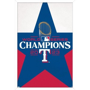 Trends International MLB Texas Rangers - 2023 World Series Team Logo Framed Wall Poster Prints - 1 of 4