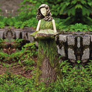 Evergreen New Creative Sherwood "Fern" Outdoor Safe Statuary Bird Feeder - 1 of 3