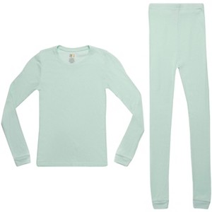 Just Love Girls Solid Pajama Sets - Snug Fitting Ribbed PJ Tops & Bottoms for Girls - 1 of 1