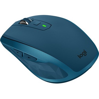Logitech MX Anywhere 2S Mouse - Darkfield - Bluetooth/Radio Frequency - Midnight Teal - USB - 4000 dpi - Scroll Wheel - 7 Button(s)