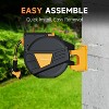 GardenJoy Retractable Garden Hose Reel 5/8 in., 180° Swivel Bracket - Orange - 3 of 4