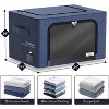 Sorbus 2 Pack Jumbo Foldable Storage Box - Metal Frame, Oxford Fabric with Clear Window & Handles - for Bedding Linen, Clothing & More - 2 of 4