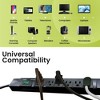 GoGreen Power (GG-17636BK) 7 Outlet Surge Protector, 1200 Joules, Black, 6 ft Cord - 4 of 4