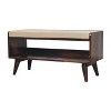TiramisuBest Contemporary Bench in Silver Metal and Camel Faux Leather, 18.0"L Entryway Bench - 2 of 4