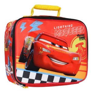 Disney Cars Lightning McQueen Lunch Box Carbon Cyber Kids Insulated Lunch Bag Red - 1 of 4