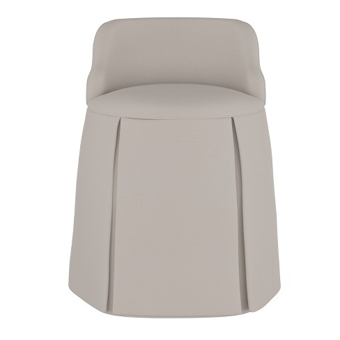 Vanity Chair Linen Putty Simply, Clear Vanity Swivel Chair