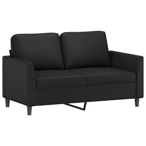 vidaXL Sofa Chair Upholstered Single Sofa Chair for Living Room Faux Leather - Black 47.2" - 1 of 4