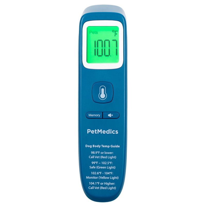 PetMedics Non-Contact Digital Thermometer for Dogs - Non-Invasive, Fast, Easy & Accurate Puppy Temperature Reading - Powered by iHome, 1 of 8