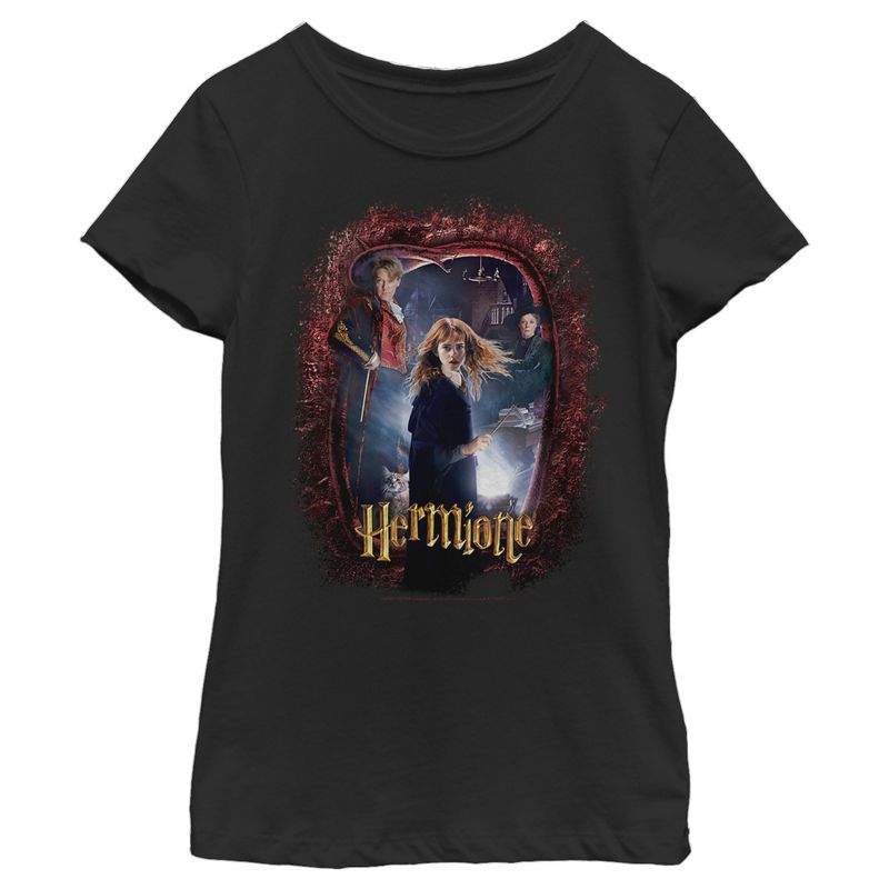 Girl's Harry Potter Hermione Secrets Frame T-Shirt, 1 of 4
