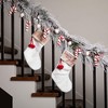 72"L Sullivans Artificial Heavily Flocked Christmas Garland, Green-White, Indoor Christmas Decor - 4 of 4
