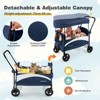 Infans 2-Seat Stroller Wagon Folding Baby Stroller w/ Adjustable Canopy & Handles Navy - 2 of 4