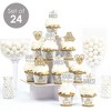 Big Dot of Happiness It's Twins - Cupcake Decoration - Gold Twins Baby Shower Cupcake Wrappers and Treat Picks Kit - Set of 24 - 2 of 4