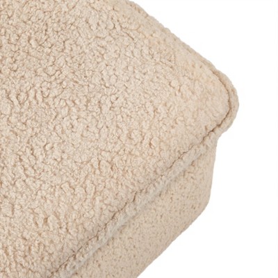 Chai Shearling Beige Upholstered Storage Ottoman