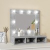 vidaXL Mirror Cabinet Concrete Gray Engineered Wood 23.6 x 12.4 x 24.4 in - 3 of 4