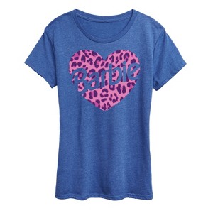 Women's - Barbie - Leopard Heart Short Sleeve Graphic T-Shirt - 1 of 4