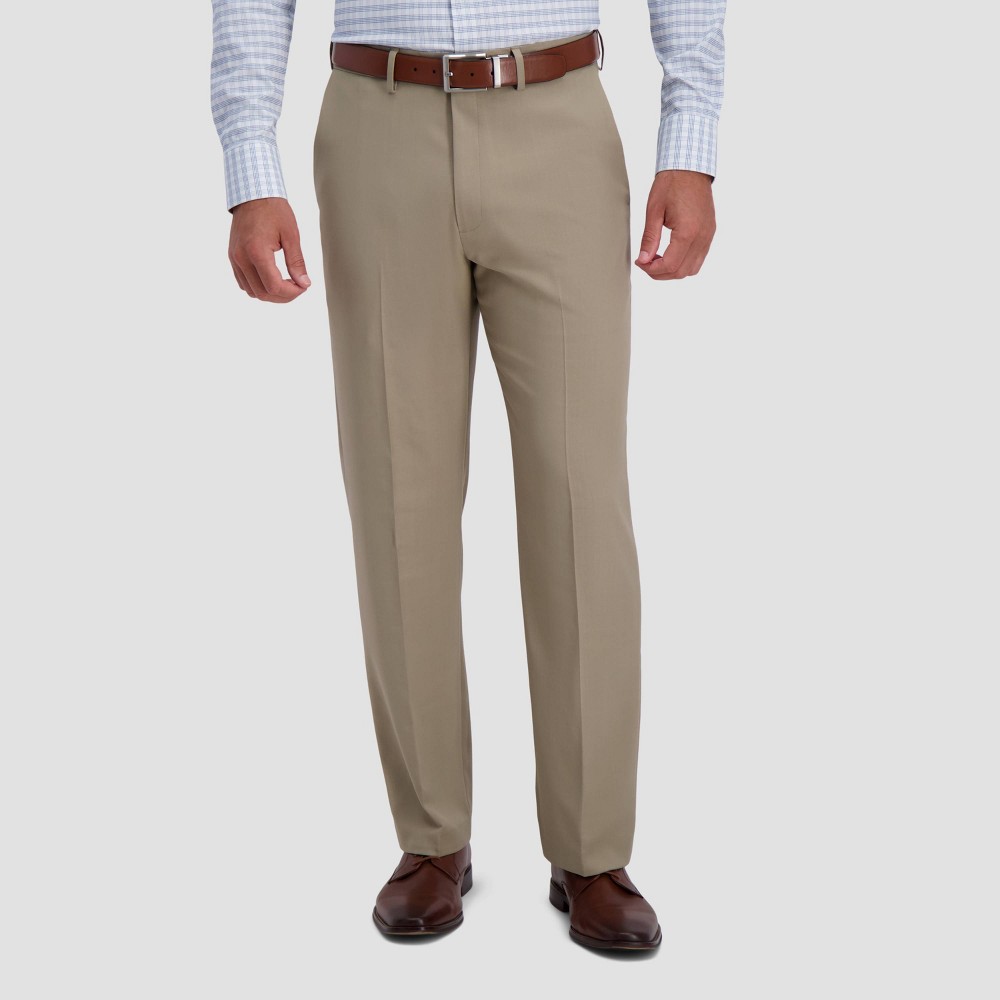 Haggar H26 Men's Premium Stretch Classic Fit Dress Pants - Khaki 42x32