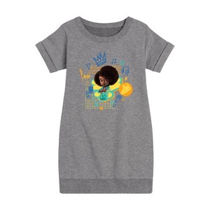 - Karma's World - Crown Graphic Short Sleeve Fleece Dress - 1 of 3