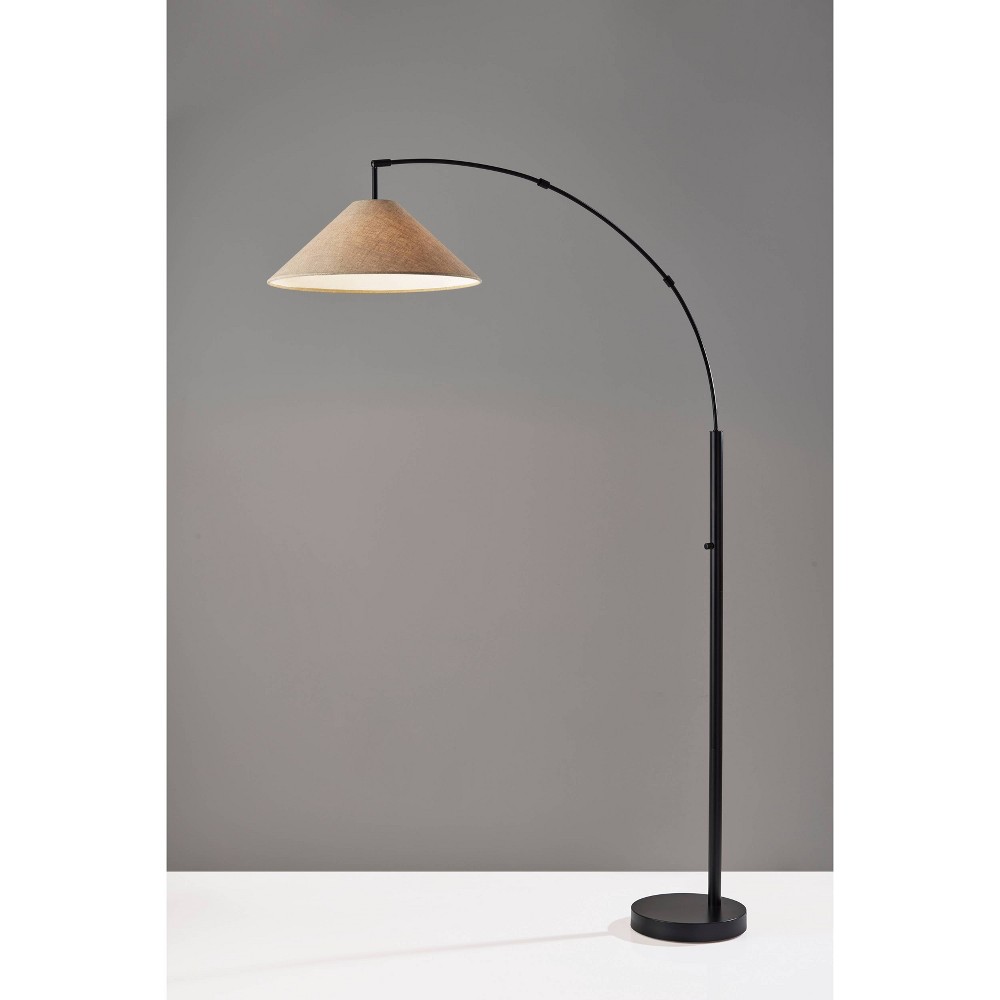 Photos - Floodlight / Street Light Adesso Braxton Arc Lamp Dark Bronze - : Adjustable Joint, 76" Tall, Texture 