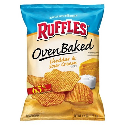 Ruffles Baked Potato Chips Cheddar & Sour Cream 6.25 oz