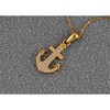 Anna-Kaci Crystal Rhinestone Gold and Silver Tone Anchor Pendant Necklace for Nautical Themed - 2 of 4